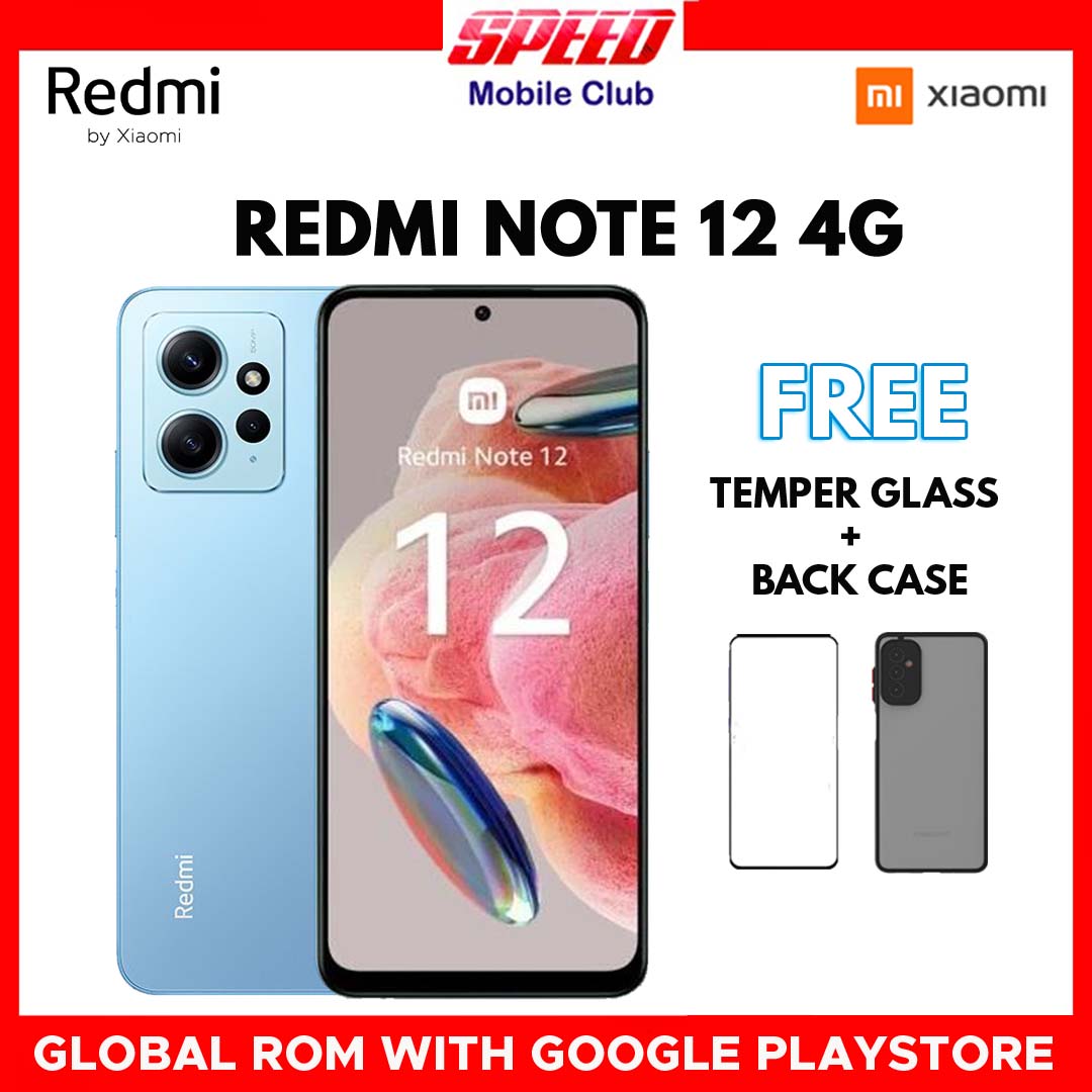 Xiaomi Redmi Note 12 4G | 6GB+128GB | 8GB+128GB | Global ROM | Brand New With Warranty | FREE TEMPER GLASS+BACK CASE OR DISCOUNT PRICE