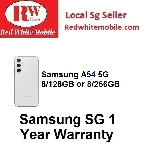 Samsung A54 5G 8/128GB or 8/256GB-Samsung SG 1 Year Warranty